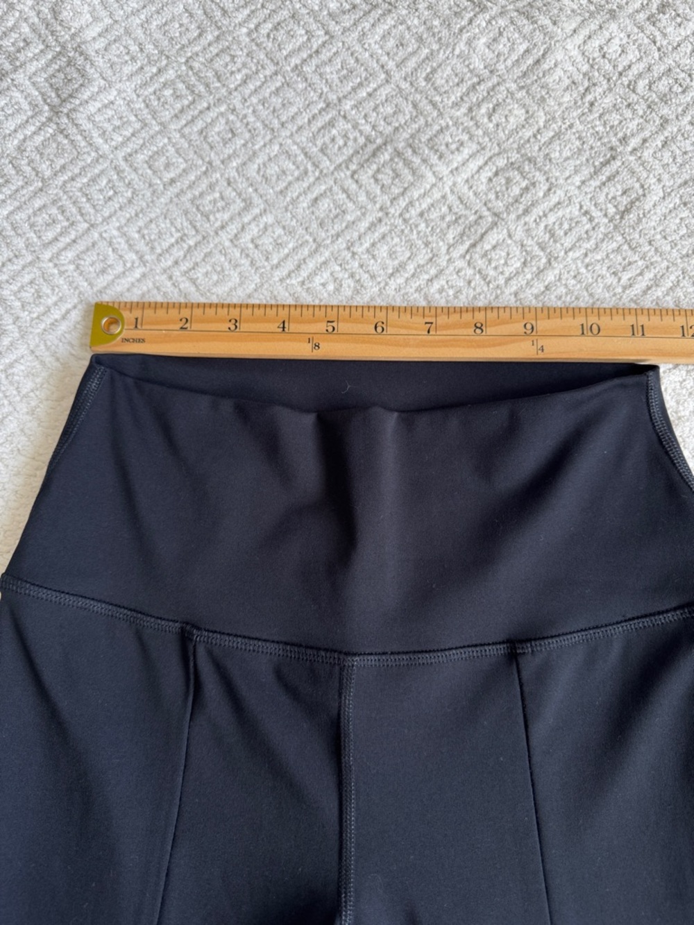 Yogalicious Black Lux Girl Friend 7/8 Flared Pants with Front Slits Sz M - Picture 6 of 9